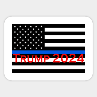 Thin Blue Line Trump Sticker